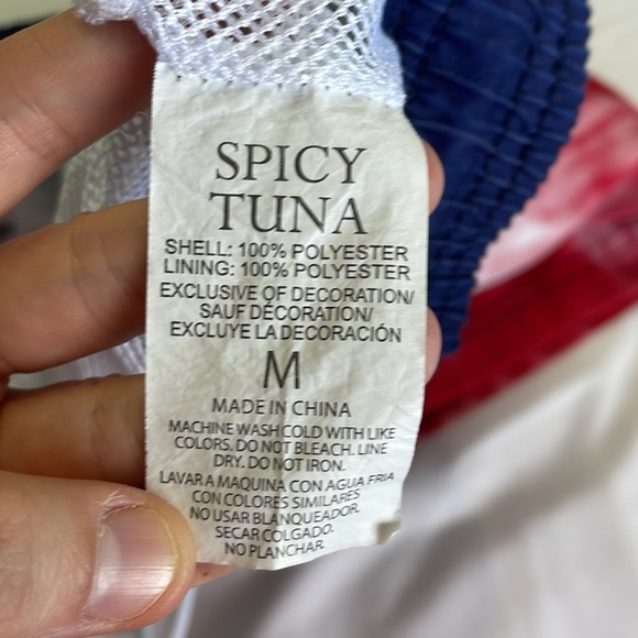 Spicy Tuna Red White & Blue Swim Trunks - Medium - Picture 4 of 6